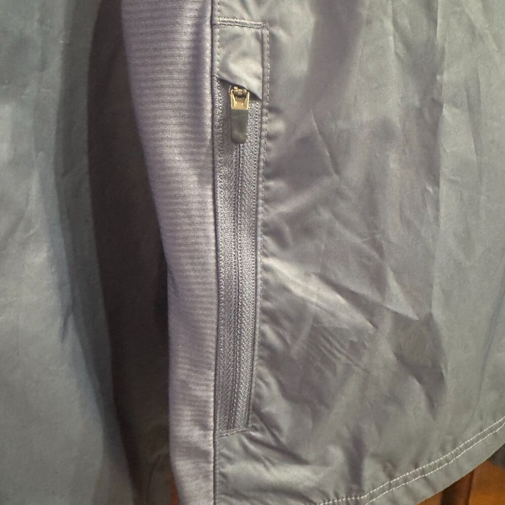Nike Running Dri-FIT Hooded Windbreaker Jacket Blue Gray Full Zip Women's Small - Picture 10 of 16